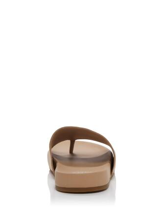 EILEEN FISHER Womens Beige Comfort Motion Round Toe Platform Slip On Leather Thong Sandals 7 M alternate image