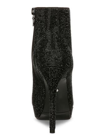 THALIA SODI Womens Black Rhinestone Padded Chiara Round Toe Stiletto Zip-Up Dress Boots 10 M alternate image