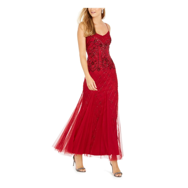 adrianna papell maroon dress