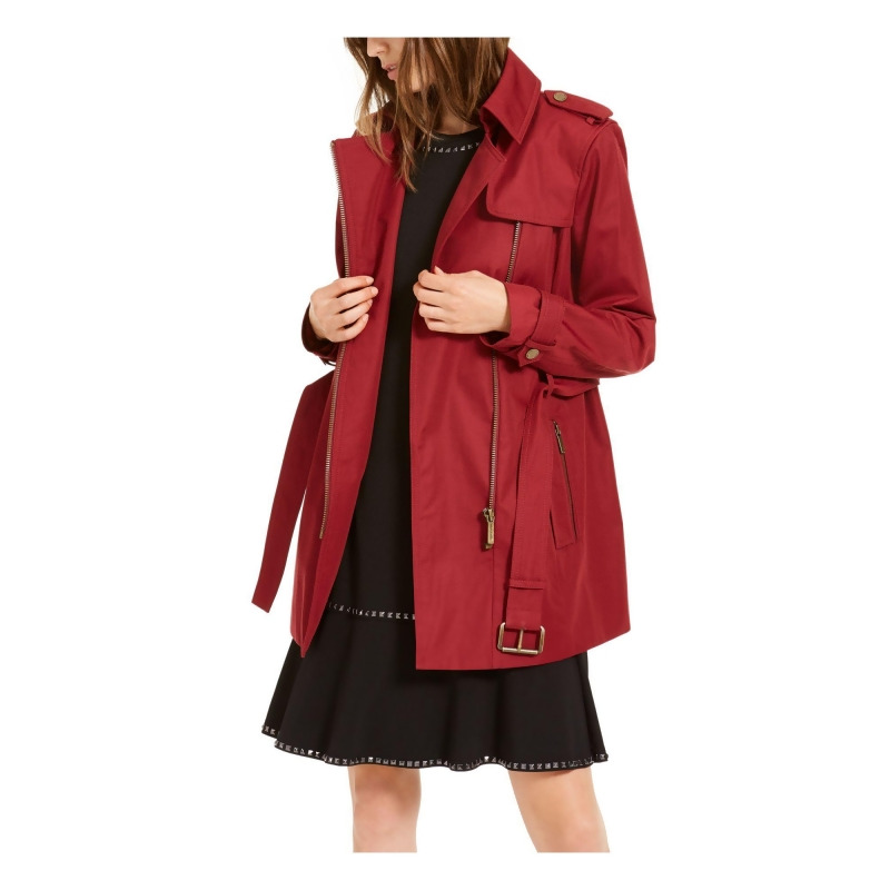 michael kors red trench coat