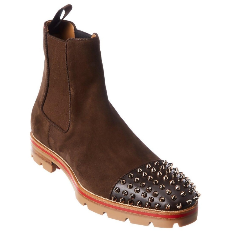 Christian Louboutin Melon Spikes Suede Boot from GILT SHOP.COM