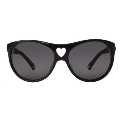【MOSCHINO】義大利時尚心型太陽眼鏡(黑)MO500-01 