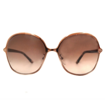 【LOEWE】西班牙皇室品牌羅威經典素面皮革太陽眼鏡(咖啡色) SLW381-0A16 