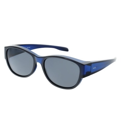 【INVU】瑞士時尚微橢圓框套鏡式偏光太陽眼鏡(藏青) E2103F 