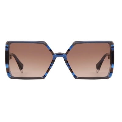 GIGI Sdudios 方形個性設計太陽眼鏡(藍) - ARES-6631/3 