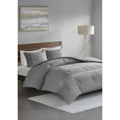 Madison Park Finley 3 Piece Cotton Waffle Weave Comforter Set