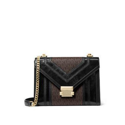 whitney large leather convertible shoulder bag