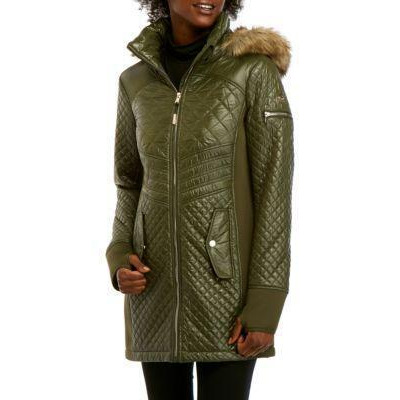 michael kors parka brown