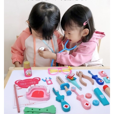 《兒童節》兒童木製醫生玩具箱 