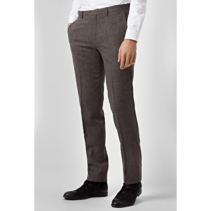 dark brown suit trousers