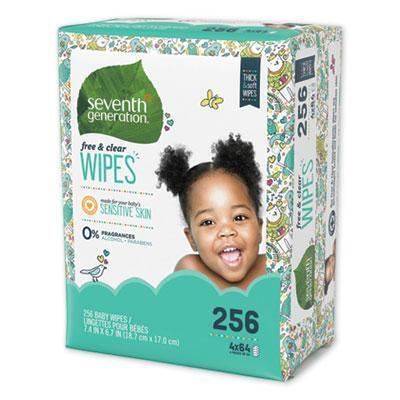 Free & Clear Refill with Tape Seal Seventh Generation Baby Wipes 384 count
