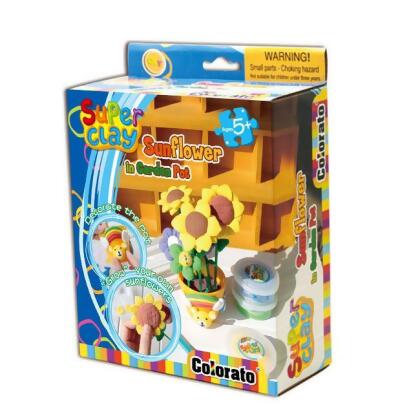 SUPER CLAY- SUNFLOWERS IN GARDEN POT 