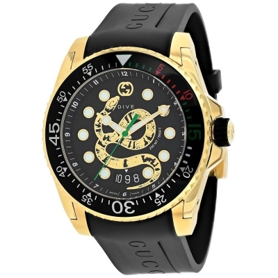 Gucci Men's Dive Black Dial Watch - YA136219 