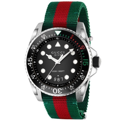 Gucci Men's Dive Black Dial Watch - YA136209A 