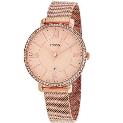 Fossil Women's Jacqueline Rose gold Dial Watch - ES4628 