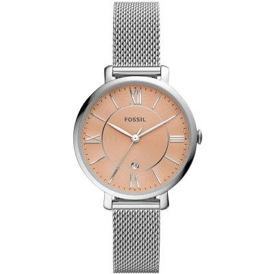 Fossil Women's Jacqueline Pink Dial Watch 
