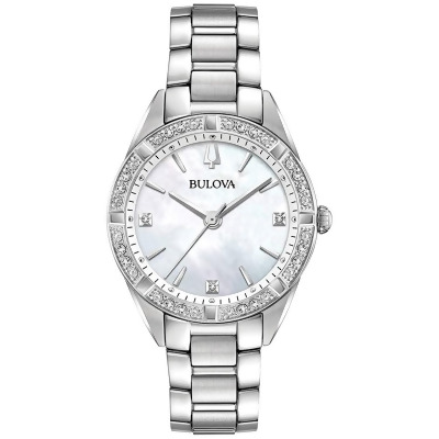 Bulova Women's Diamond Mother of pearl Dial Watch - 96R228 