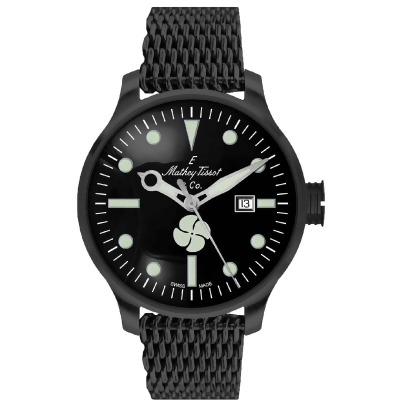Mathey Tissot Men's Elica Black Dial Watch - U121NN 