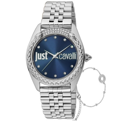 Just Cavalli Women's Glam Chic Snake Blue Dial Watch - JC1L195M0055 