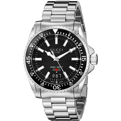 Gucci Men's Dive Black Dial Watch - YA136301A 