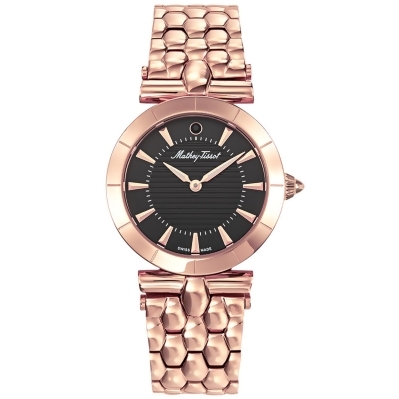 Mathey Tissot Women's Classic Black Dial Watch - D106RN 