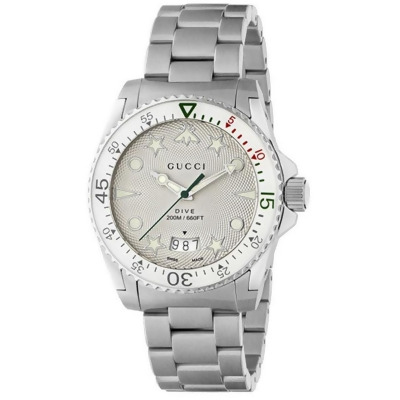 Gucci Men's Dive Silver Dial Watch - YA136336 