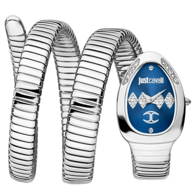 Just Cavalli Women's Snake Blue Dial Watch - JC1L230M0025 