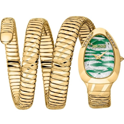 Just Cavalli Women's Snake Green Dial Watch - JC1L226M0035 