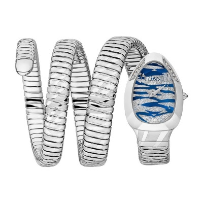Just Cavalli Women's Signature Snake Blue Dial Watch - JC1L226M0015 