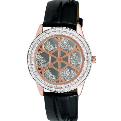 Adee Kaye Women's �Snowflakes� Rose Gold Dial Watch - AK2115-LRG 