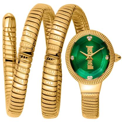 Just Cavalli Women's Signature Snake Green Dial Watch - JC1L269M0035 