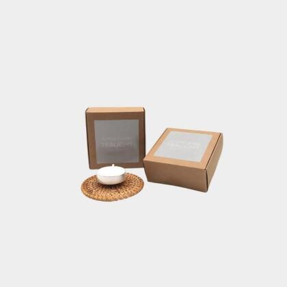 8pcs Unscented Organic Palm Wax Tealight Candles 