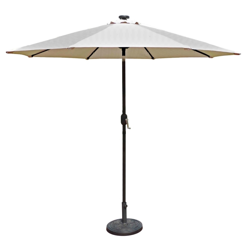 Island Umbrella Mirage Fiesta 9 Ft Octagonal Market Umbrella With Solar Led Lights From Recreation Deals At Shop Com