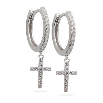 BRANDI - Cross Huggie Earring Go to SHOPGLOBAL.COM