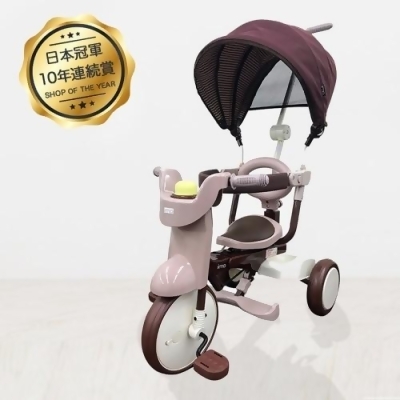 【遮陽款】日本 iimo #02 兒童三輪車-棕色 
