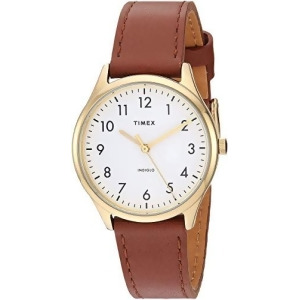 UPC 194366000375 product image for Timex Women's Tw2t72300 Modern Easy Reader 32mm Brown/Gold/White Genuine Leather | upcitemdb.com