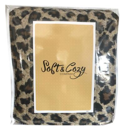 Soft & Cozy MacroMink Electric Heated Warming Angel Wrap Leopard 