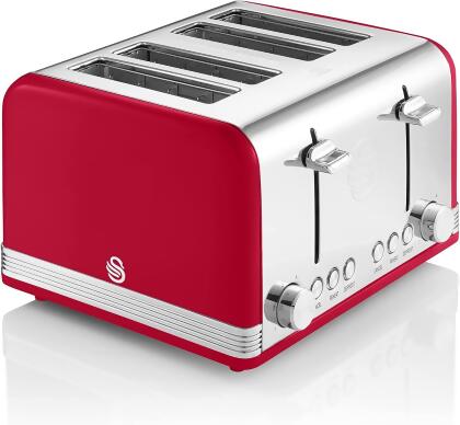 Swan ST19020RN Retro 4 Slice Toaster, 7.2