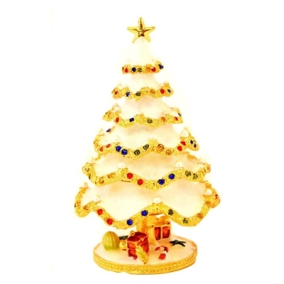 Jay Jayson's Inc. 1141661B Christmas Tree with Snow Trinket Box 