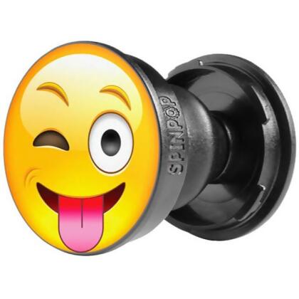 SpinPop SPWINKEMOJIT Universal Phone Grip & Stand - Wink Tongue Emoji 