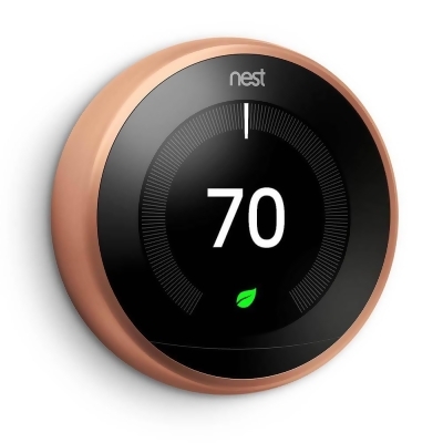 Google Nest T3021US Learning Thermostat 3rd Gen - Copper 