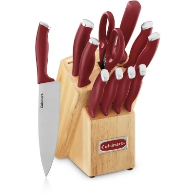 Cuisinart C77SSR12P Color Pro Collection 12-Piece Block Cutlery Set - Red 