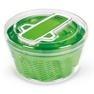 Zyliss Swift Dry Salad Spinner Large with Easy Pull Handle & Green Serving Bowl