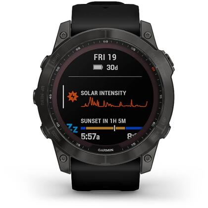 Garmin FENIX7XSPRCB fēnix 7X Sapphire Solar Smart Watch - Carbon Gray 
