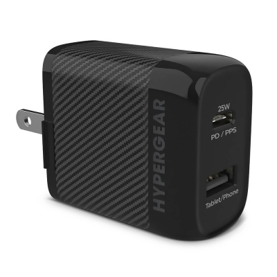 Hypergear 15625 SpeedBoost 25W PD Dual Output Wall Charger - Black 