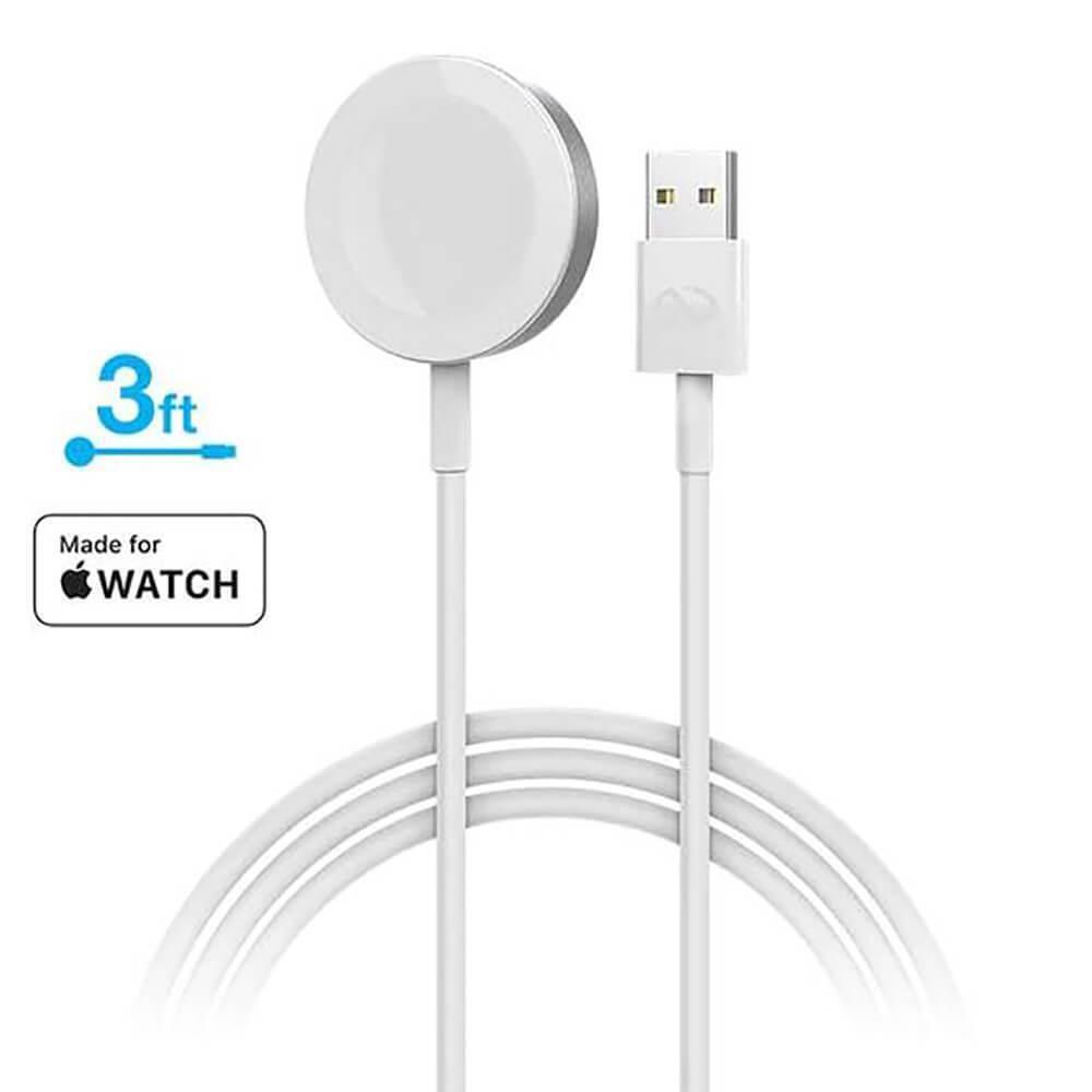 Naztech 15599 White 3 Ft Magnetic Charging Cable For Apple Watch