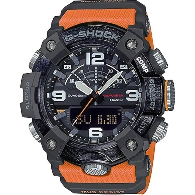 Casio GGB1001A9 G-Shock Master of G Mudmaster Sports Watch - Black/Orange 