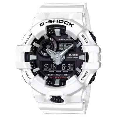 Casio GA7007A G Shock GA-700 Series Analog Digital Watch - White/Black 