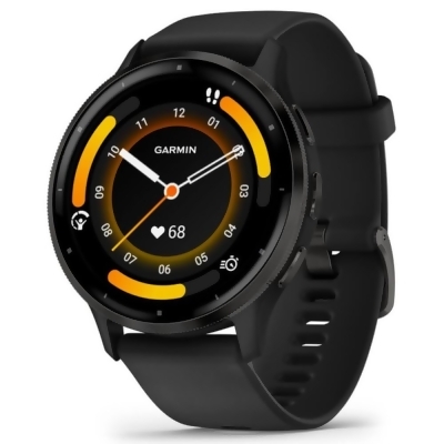 Garmin VENU3SLATE Venu 3 Smartwatch - Slate Stainless Bezel with Black Case 