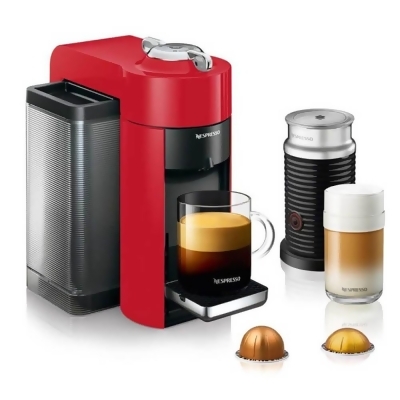 Nespresso ENV135RAE Vertuo Espresso Machine with Aeroccino - Red 